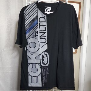 Ecko Unlimited Black Graphic T-Shirt Men's Size XL